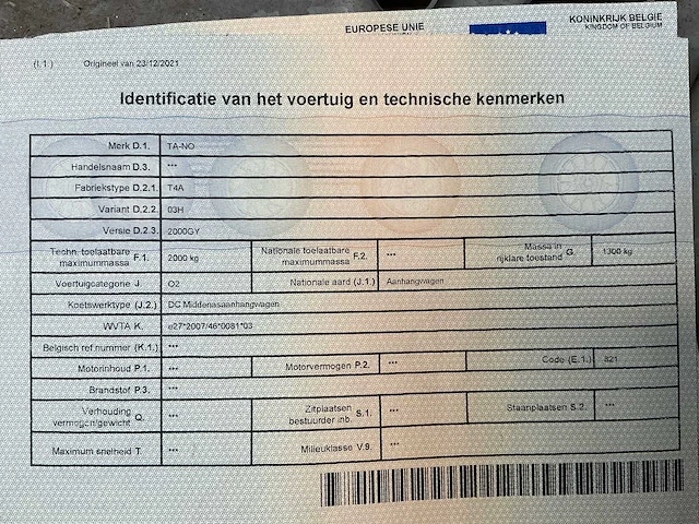 2021 tano t4a aanhangwagen - afbeelding 16 van  28