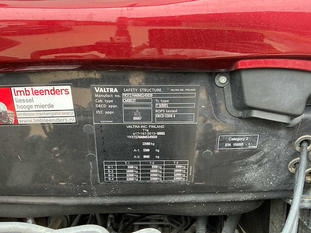 2021 valtra t series t174es vierwielaangedreven landbouwtractor - afbeelding 13 van  24