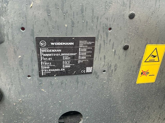 2021 weidemann t4512 verreiker - afbeelding 2 van  17