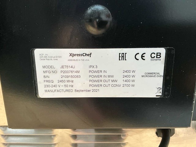 2021 xpresschef jet 514u bakkerijoven - afbeelding 8 van  8