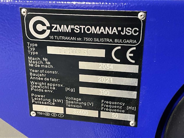2021 zmm stomana tt1000st freesmachine - afbeelding 7 van  7