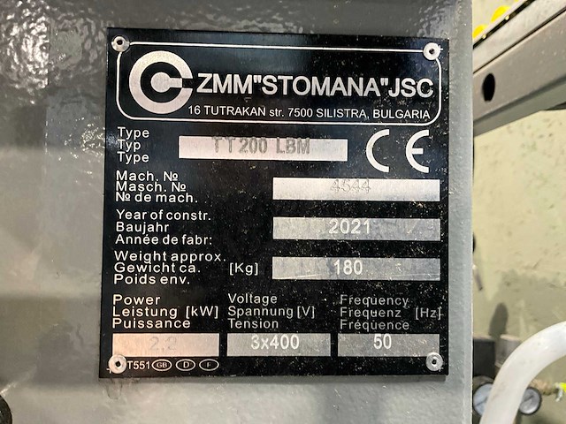 2021 zmm stomana tt200lbm langgatboormachine - afbeelding 2 van  3