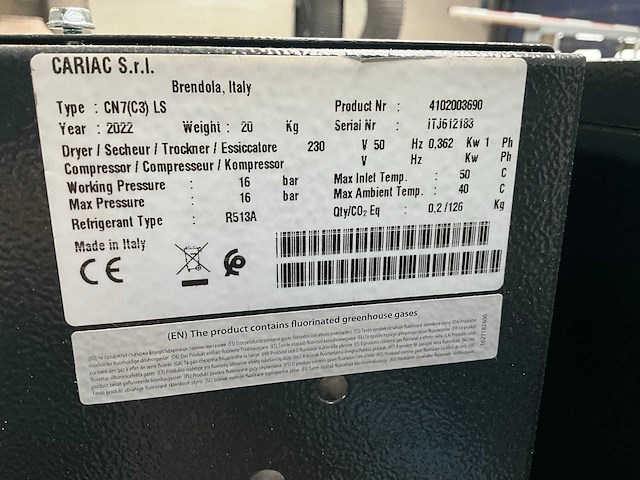 2022 aariac ls cn 6 10 200 d 400/50 ce schroefcompressor - afbeelding 2 van  11