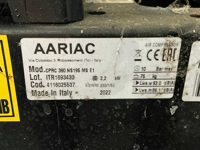 2022 aariac verrijdbare schroefcompressor - afbeelding 4 van  4