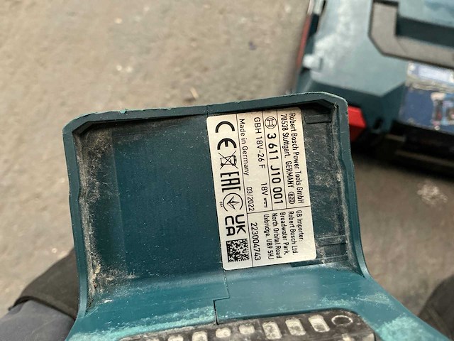 2022 bosch gbh 18v-26f boormachine - afbeelding 2 van  10