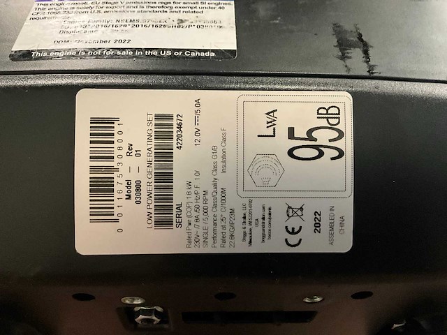2022 briggs&stratton p2400 stroomgenerator - afbeelding 3 van  5