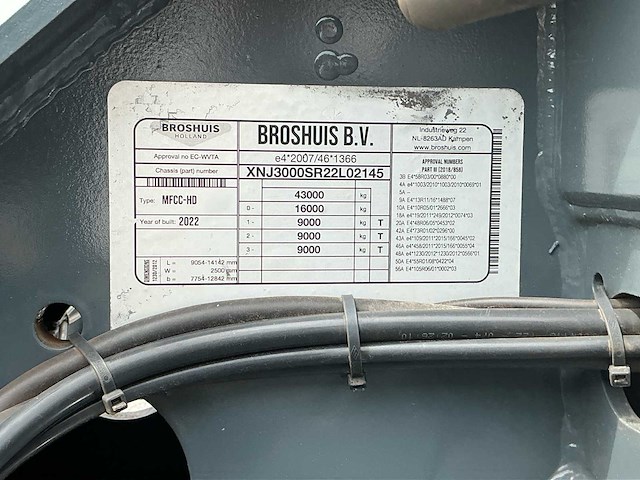 2022 broshuis mfcc l2c8 oplegger - container chassis oplegger - afbeelding 14 van  30