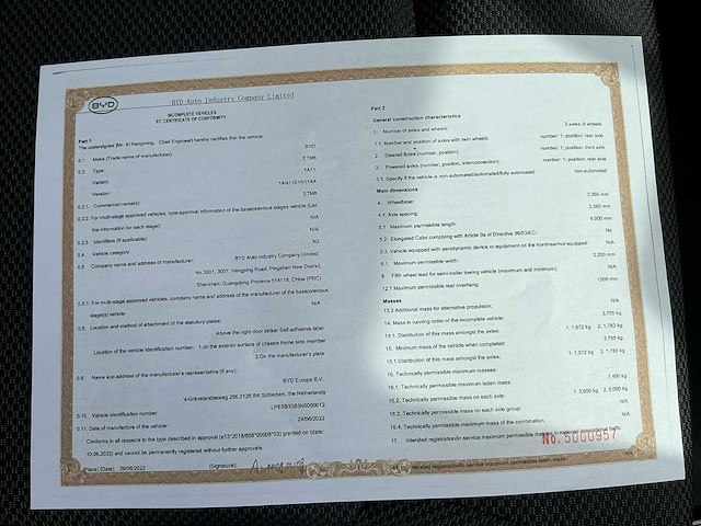 2022 byd etm6 vrachtwagen - afbeelding 18 van  26