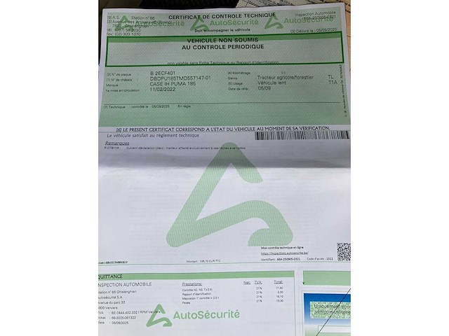 2022 case ih puma 185 4wd landbouwtractor - afbeelding 15 van  27