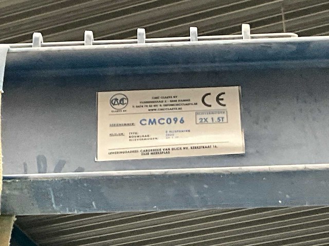 2022 claeys hijsjuk 2x1,5t - afbeelding 3 van  4