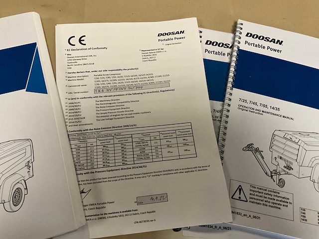 2022 doosan 7/55 luchtcompressor - afbeelding 10 van  20