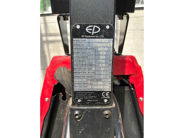 2022 ep epl1531 elektrische palletwagen - afbeelding 3 van  7