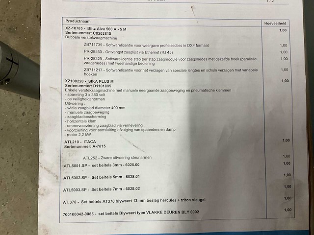 2022 fom industrie blitz alva 500 dubbele verstekzaagmachine - afbeelding 32 van  39