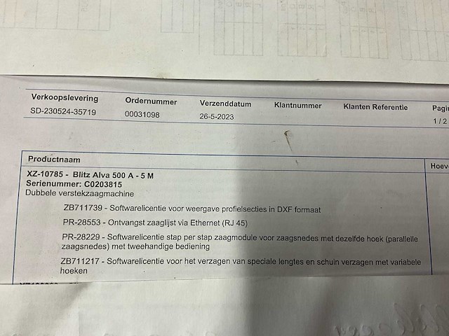 2022 fom industrie blitz alva 500 dubbele verstekzaagmachine - afbeelding 33 van  39