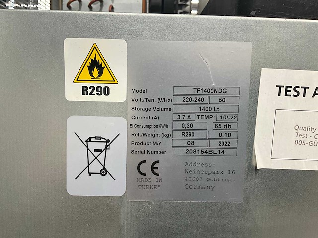 2022 ggm gastro tf1400ndg vitrinediepvries - afbeelding 5 van  9
