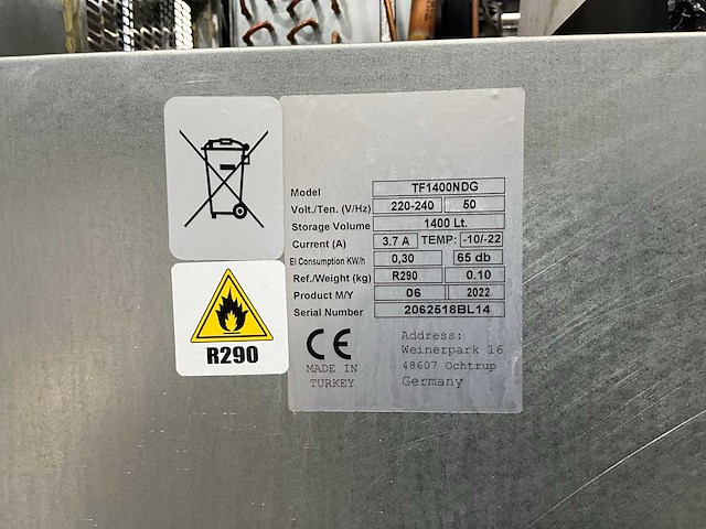 2022 ggm gastro tf1400ndg vitrinediepvries - afbeelding 8 van  9
