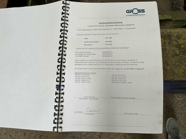 2022 gross g p 150 houtpersmachine / brikettenpers - afbeelding 3 van  12