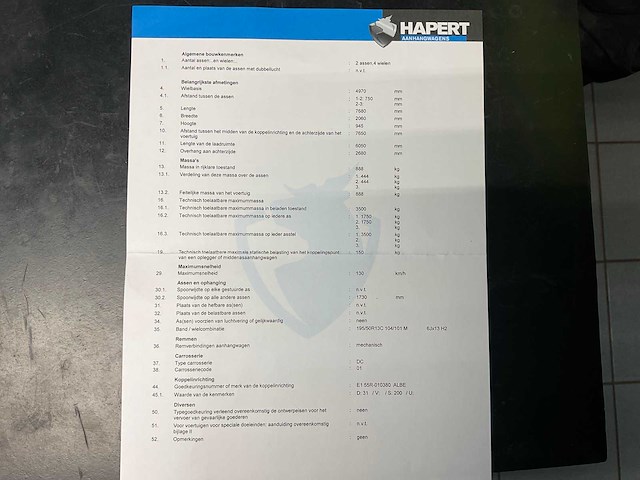 2022 hapert azure aanhangwagen - afbeelding 8 van  12