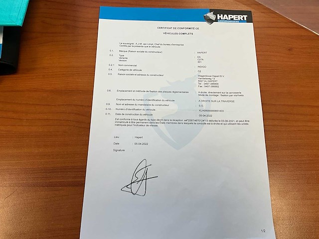 2022 hapert indigo ea c27a autotrailer - afbeelding 19 van  19