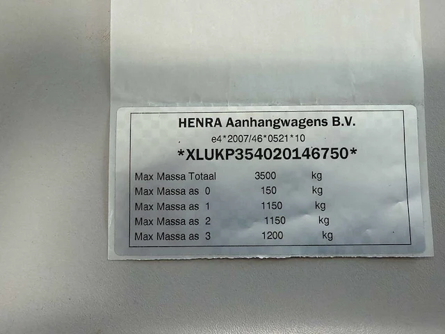 2022 henra 3kant kipper *mtm 3500kg* aanhangwagen - afbeelding 26 van  30