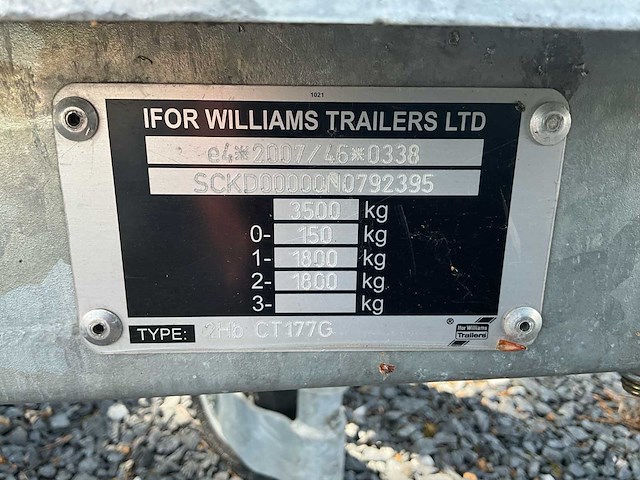 2022 ifor williams ct177g 2hb rijtuigoplegger - afbeelding 9 van  23