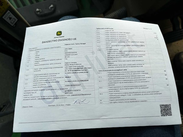 2022 john deere 8r 310 4wd landbouwtractor - afbeelding 42 van  47