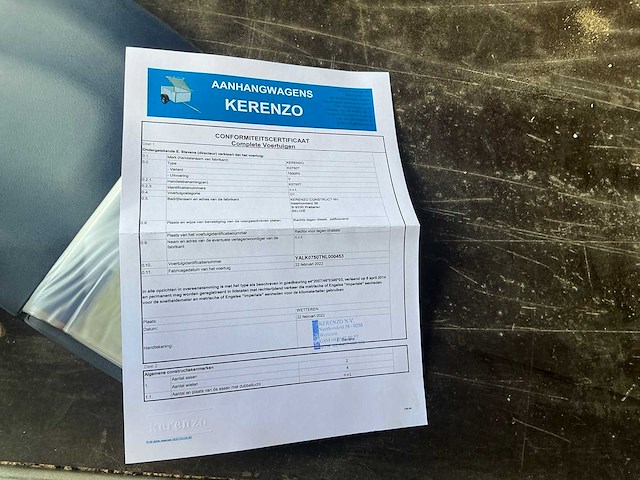 2022 kerenzo ko750 t 2-assige aanhangwagen - afbeelding 7 van  8