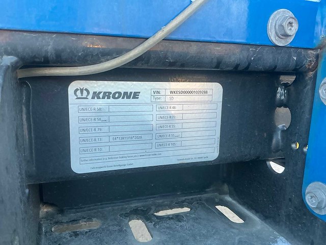 2022 krone sd semi-zeiltrailer - afbeelding 8 van  23