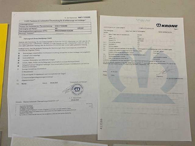 2022 krone sd semi-zeiltrailer - afbeelding 16 van  23