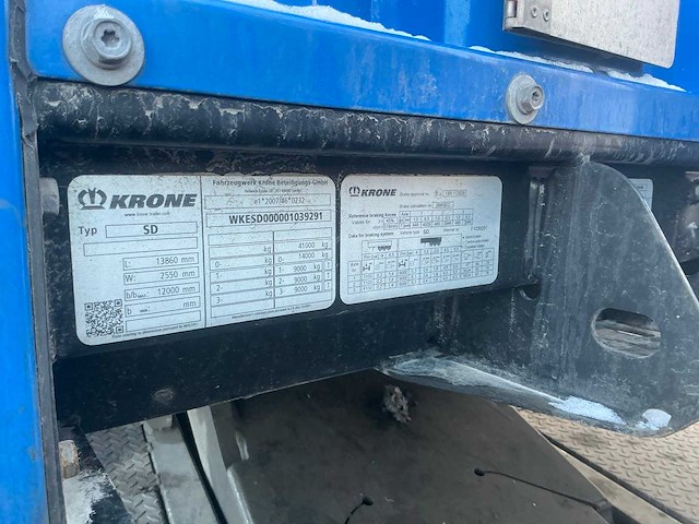 2022 krone sd semi-zeiltrailer - afbeelding 5 van  18