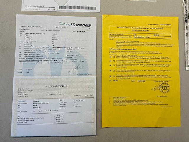 2022 krone sd semi-zeiltrailer - afbeelding 10 van  18