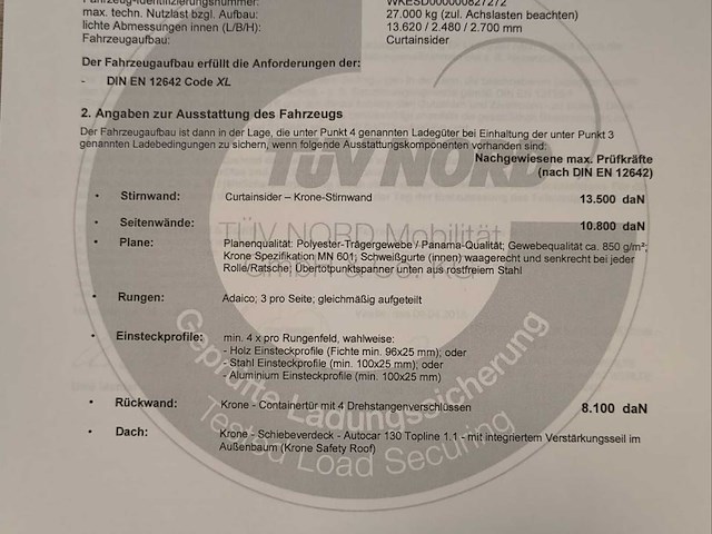 2022 krone sd trailer schuifzeil - 3 assig - afbeelding 1 van  1