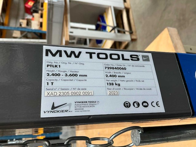 2022 mw tools ptlk1 mobiele portaalkraan - afbeelding 8 van  8