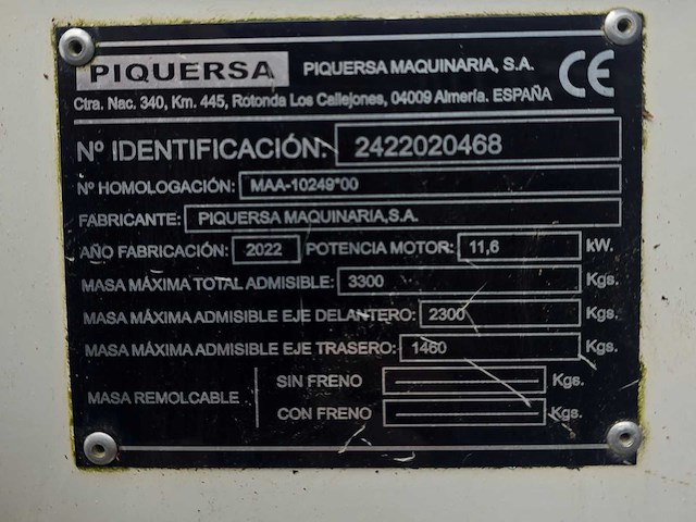 2022 piquersa d-1750-da mini dumper - afbeelding 8 van  9