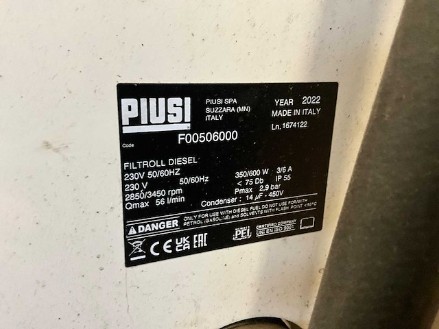 2022 piusi filtroll automatic filtering unit - afbeelding 5 van  5