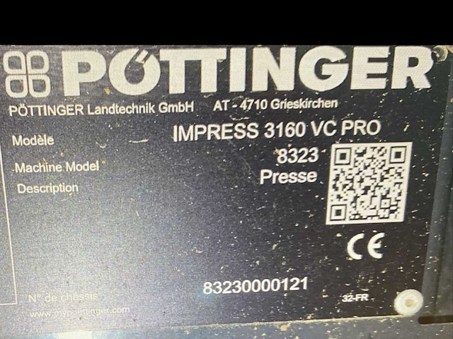 2022 pottinger impress 3160 vc pro bale bale baler - afbeelding 8 van  16