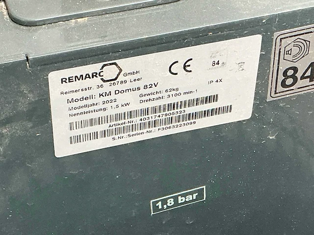 2022 remarc km domus zelfrijdende veegmachine - afbeelding 4 van  6