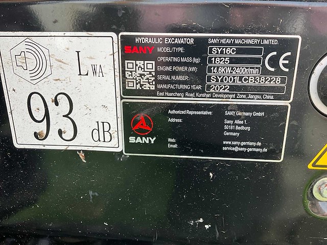 2022 sany sy16c minigraafmachine - afbeelding 10 van  23
