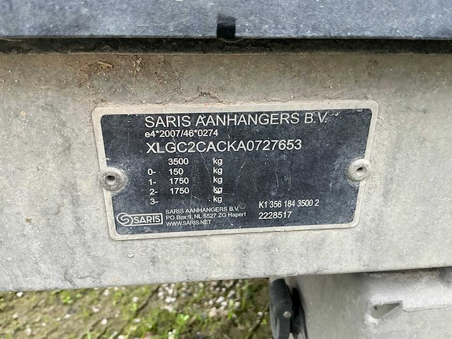 2022 saris c2c kipper aanhangwagen - afbeelding 6 van  14