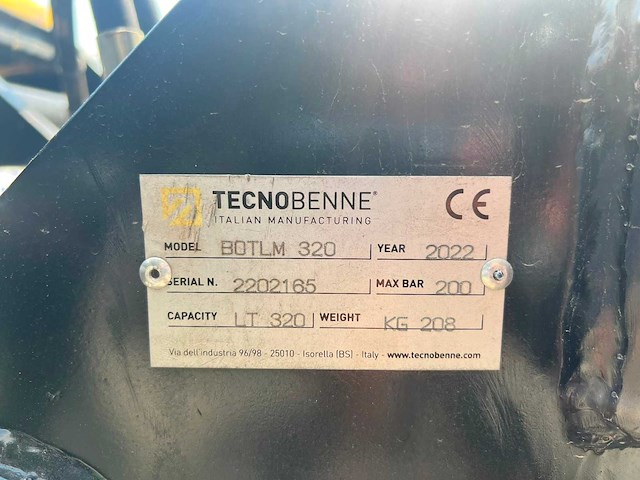 2022 tecnobelle botlm 320 sorteergrijper voor laadkraan - afbeelding 10 van  11