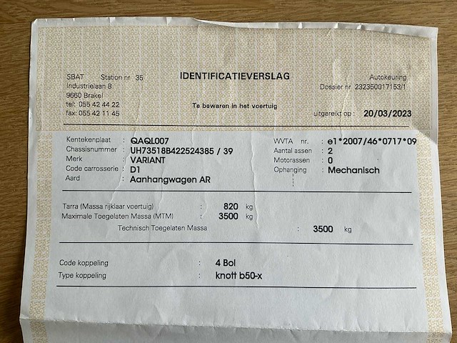 2022 variant 3512ma 2amb-5 aanhangwagen - afbeelding 10 van  21