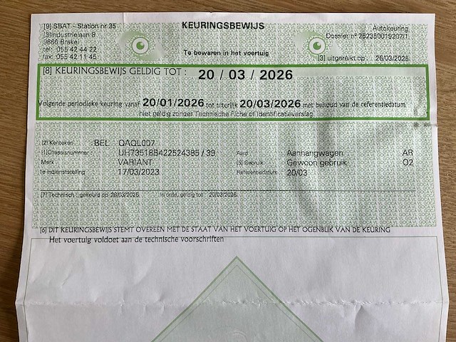 2022 variant 3512ma 2amb-5 aanhangwagen - afbeelding 11 van  21