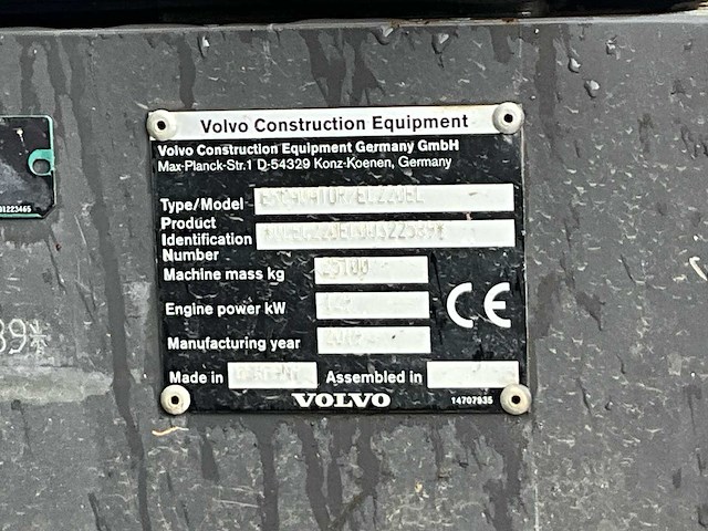 2022 volvo ec220e - rupsgraafmachine - afbeelding 23 van  23