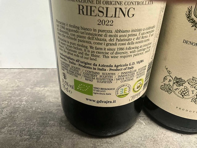 2022/2023 langhe riesling witte wijn (2x) - afbeelding 6 van  7