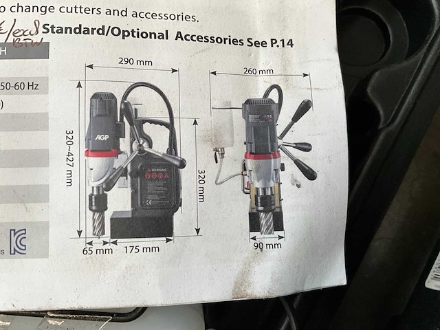 2023 agp smd351l magnetische boormachine - afbeelding 4 van  5
