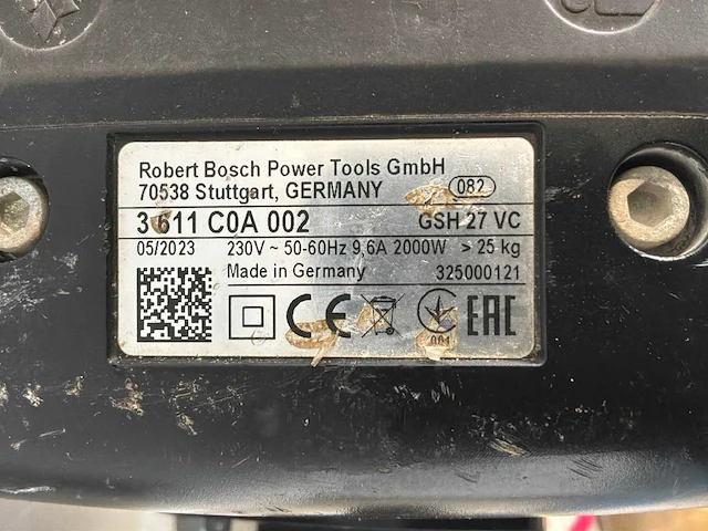 2023 bosch gsh 27 vc breekhamer 30kg hex-28 - afbeelding 5 van  5