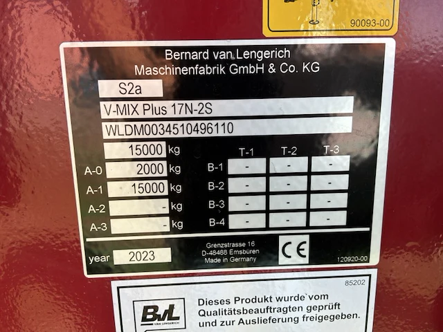2023 bvl v-mix plus 17n-2s voermengwagen - afbeelding 30 van  38
