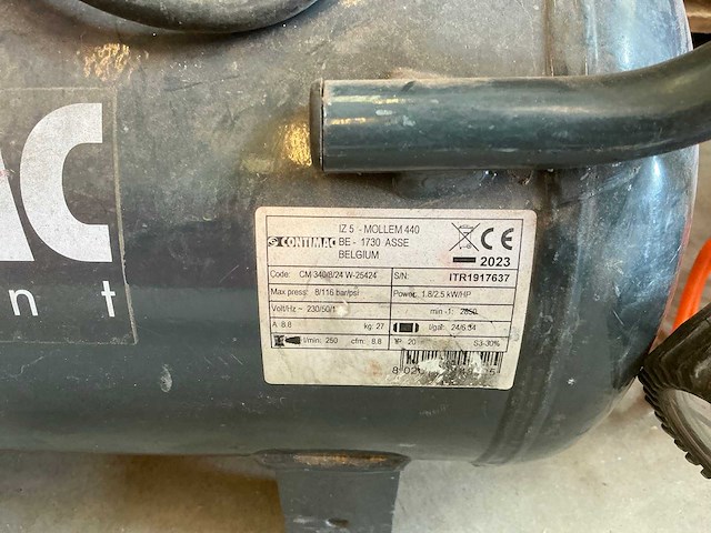 2023 contimac cm 340/8/24 verrijdbare luchtcompressor - afbeelding 4 van  4