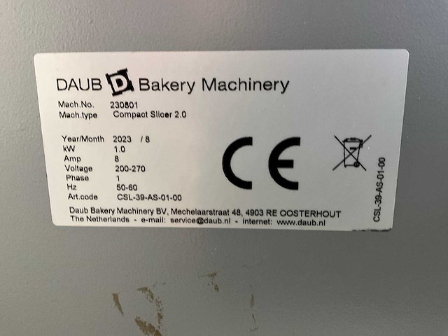 2023 daub compact slicer 2.0 broodsnijmachine - afbeelding 6 van  6