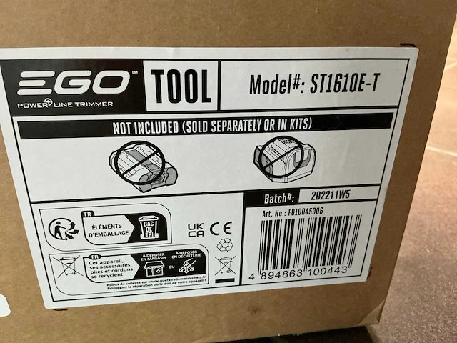 2023 ego st1610e-t accu kantenmaaier - afbeelding 1 van  3